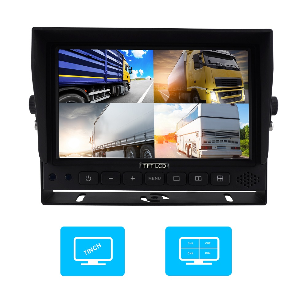 7-inch HD 1080P Quad Rearview monitor 
