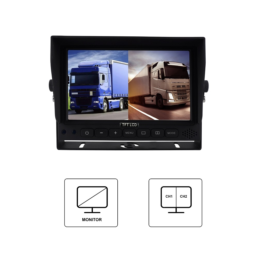 7-inch HD 1080P 2 Split Rearview monitor 