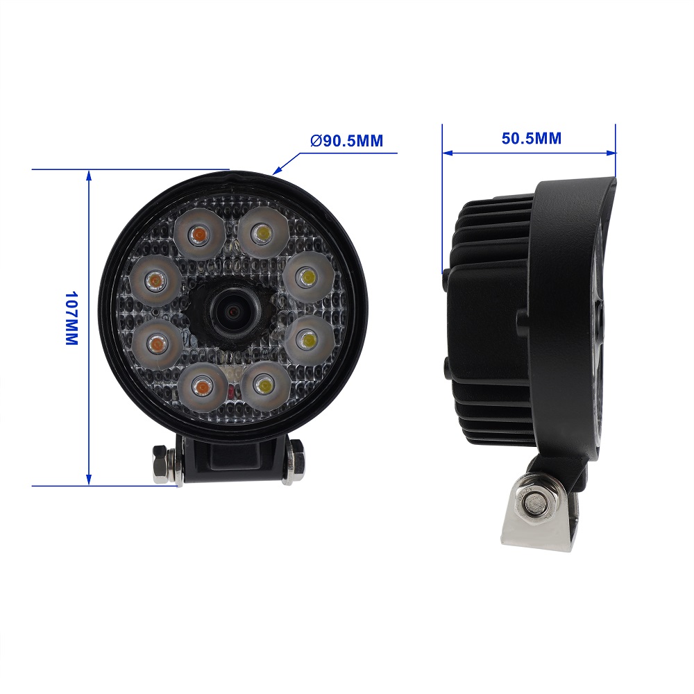 HD 1080P Round Work Lamp Camera