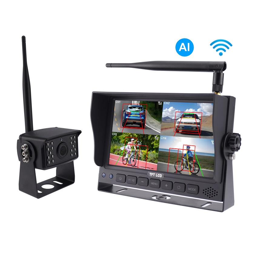 7Inch AI 1080P Wireless Quad View Monitoring System