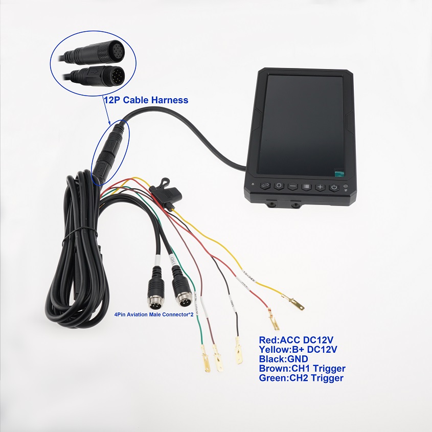 Digital side mirror dvr wiring diagram for heavy duty trucks