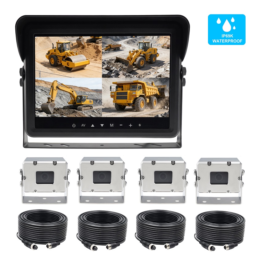 Standtop Dual IP69K waterproof monitor and 304 stainless steel camera system for heavy-duty commercial vehicles