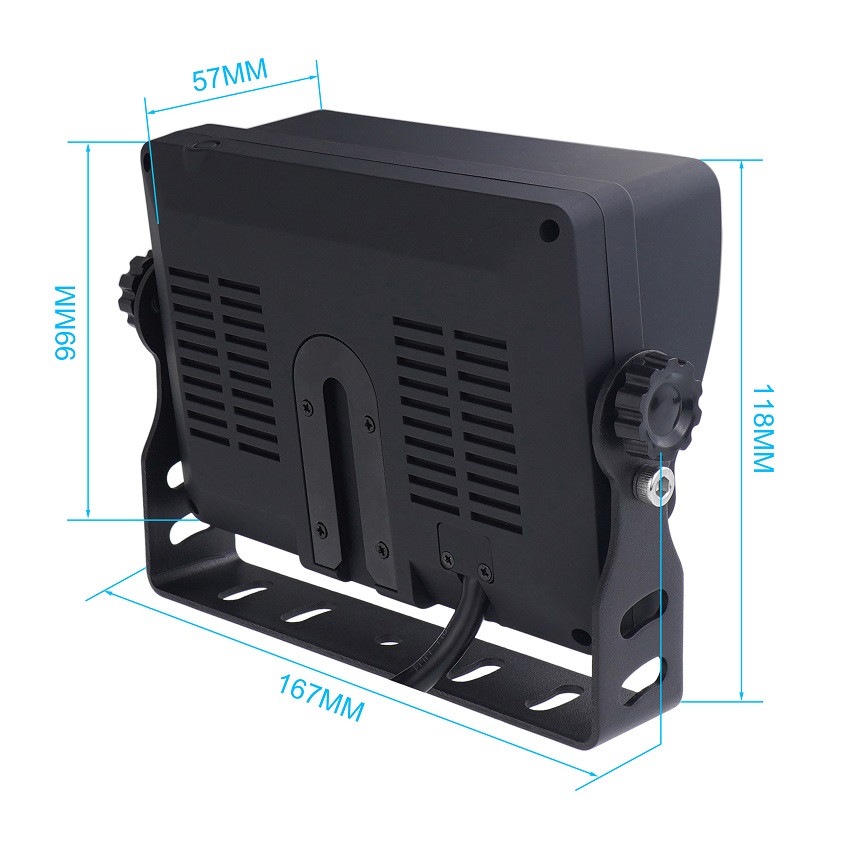 Heavy-Duty 5-Inch AHD 1080P Backup Monitor for Commercial Trucks, Delivery Vans & RVs